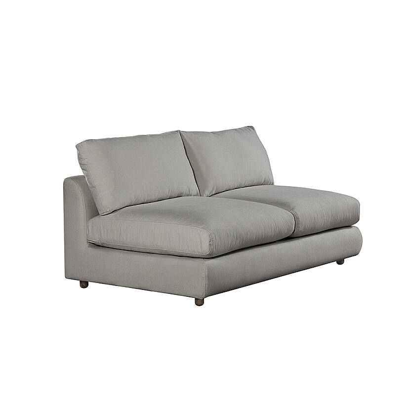 Sofa Plume 2’li Kolsuz Modül 160 x 97 cm | Space Kumaş - Gri - 