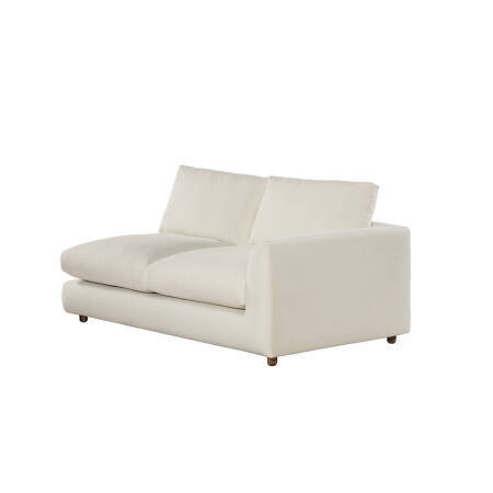 Sofa Plume 2’li Tek Kollu Sağ Köşe Modül 180 x 97 cm | Space Kumaş - Beyaz Dokulu 