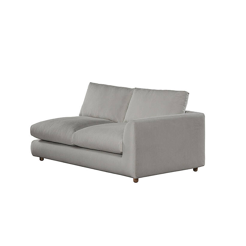 Sofa Plume 2’li Tek Kollu Sağ Köşe Modül 180 x 97 cm | Space Kumaş - Gri - 