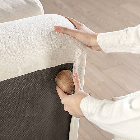 Sofa Plume 2’li Tek Kollu Sol Köşe Modül 180 x 97 cm | Plainfry Kumaş - Kahve Keten - 11