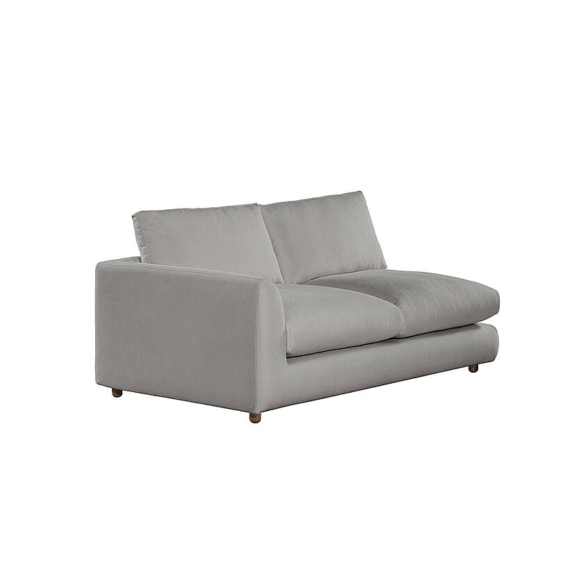 Sofa Plume 2’li Tek Kollu Sol Köşe Modül 180 x 97 cm | Space Kumaş - Gri - 