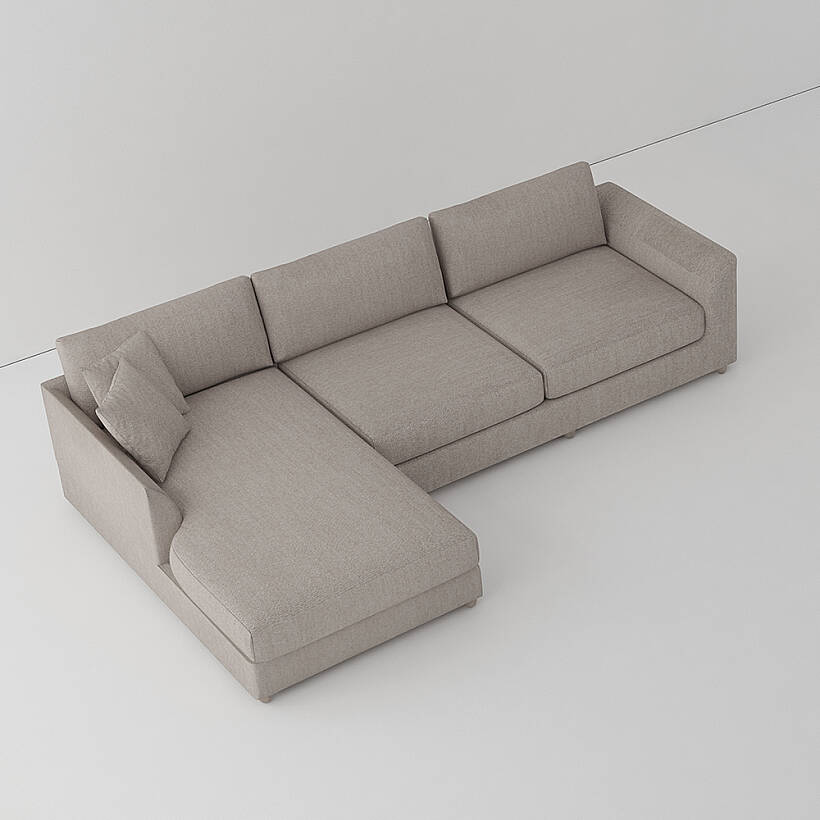 Sofa Plume Ara Modül 83 x 97 cm | Space Kumaş - Gri - 