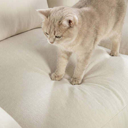 Sofa Plume Berjer 100 x 97 cm | Plainfry Kumaş - Beyaz Keten - 3