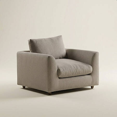 Sofa Plume Berjer 100 x 97 cm | Space Kumaş - Gri - 2
