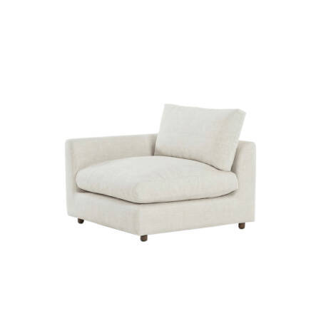 Sofa Plume Kollu Sağ Köşe Modül 98 x 97 cm | Plainfry Kumaş - Beyaz Keten 