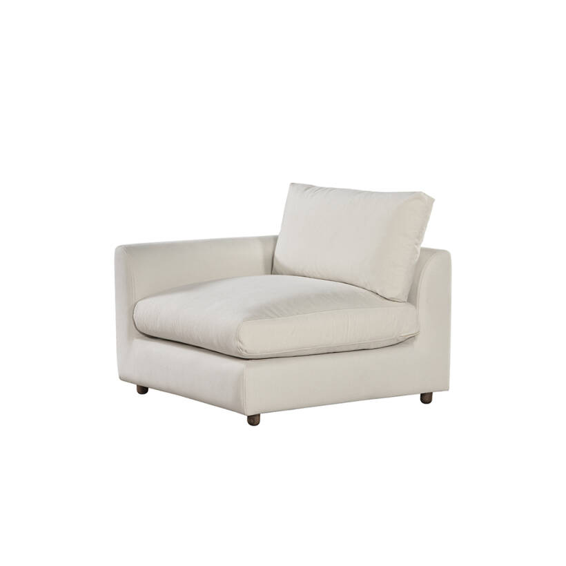 Sofa Plume Kollu Sağ Köşe Modül 98 x 97 cm | Space Kumaş - Beyaz Dokulu - 