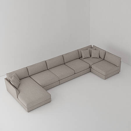 Sofa Plume Kollu Sağ Köşe Modül 98 x 97 cm | Space Kumaş - Gri - 2
