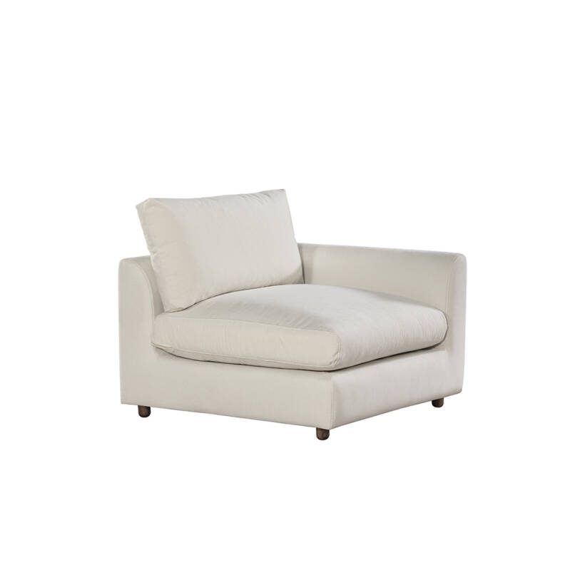 Sofa Plume Kollu Sol Köşe Modül 98 x 97 cm | Space Kumaş - Beyaz Dokulu - 