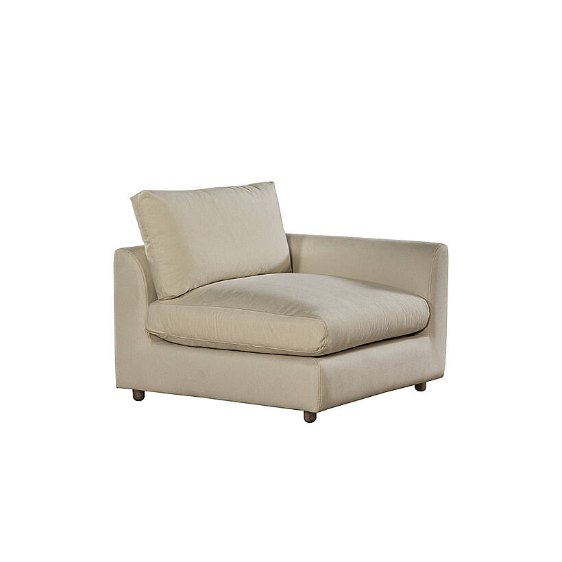 Sofa Plume Kollu Sol Köşe Modül 98 x 97 cm | Space Kumaş - Krem - 