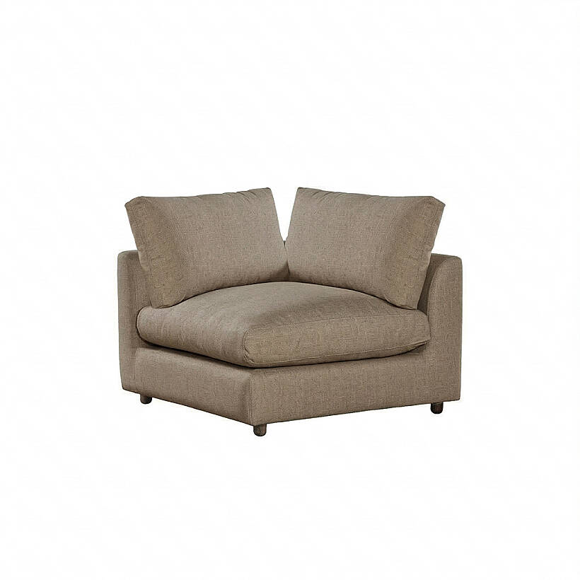 Sofa Plume Köşe Modül 98 x 97 cm | Plainfry Kumaş - Kahve Keten - 