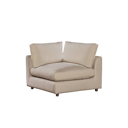 Sofa Plume Köşe Modül 98 x 97 cm | Plainfry Kumaş - Krem Dokulu 