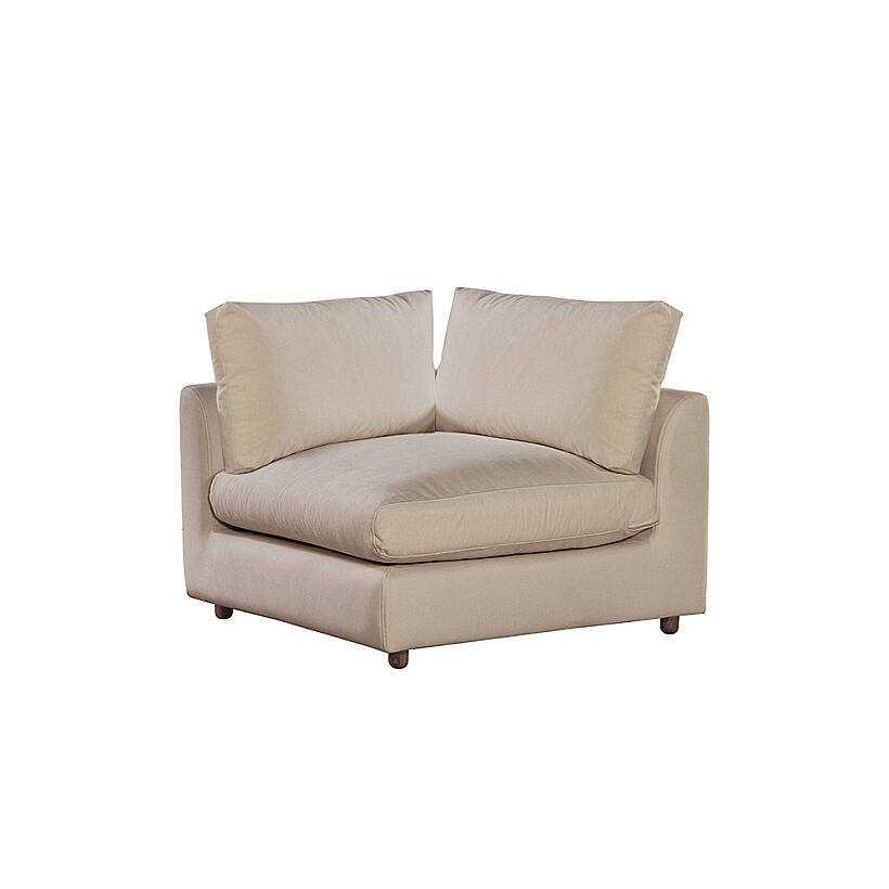 Sofa Plume Köşe Modül 98 x 97 cm | Plainfry Kumaş - Krem Dokulu - 