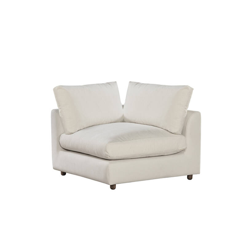 Sofa Plume Köşe Modül 98 x 97 cm | Space Kumaş - Beyaz Dokulu - 