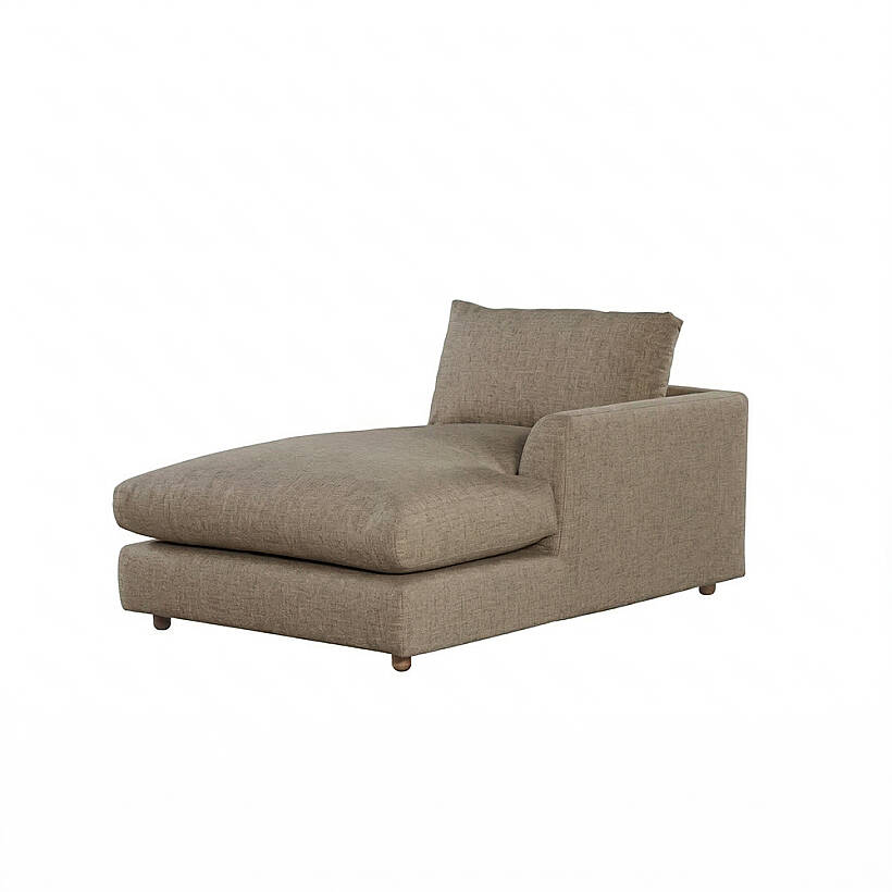 Sofa Plume Relax Sağ Köşe Modül 98 x 170 cm | Plainfry Kumaş - Kahve Keten - 