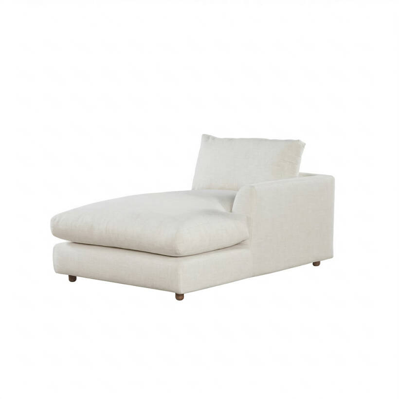 Sofa Plume Relax Sağ Köşe Modül 98 x 170 cm | Plainfry Kumaş - Beyaz Keten - 
