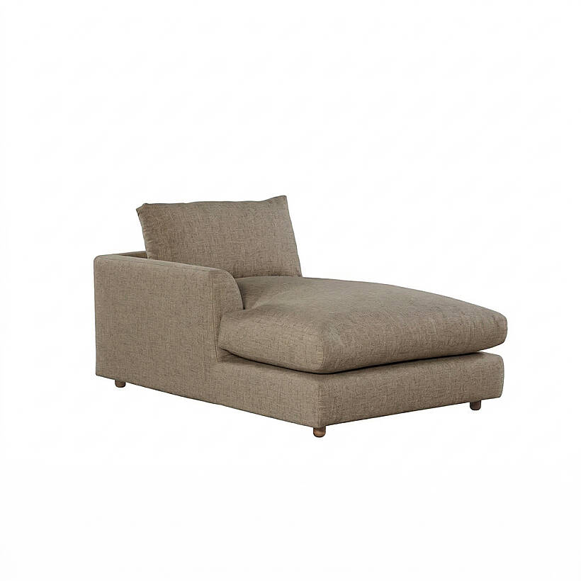 Sofa Plume Relax Sol Köşe Modül 98 x 170 cm | Plainfry Kumaş - Kahve Keten - 
