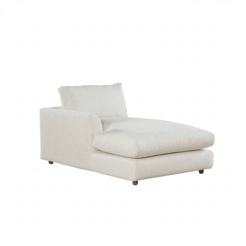 Sofa Plume Relax Sol Köşe Modül 98 x 170 cm | Plainfry Kumaş - Beyaz Keten - 