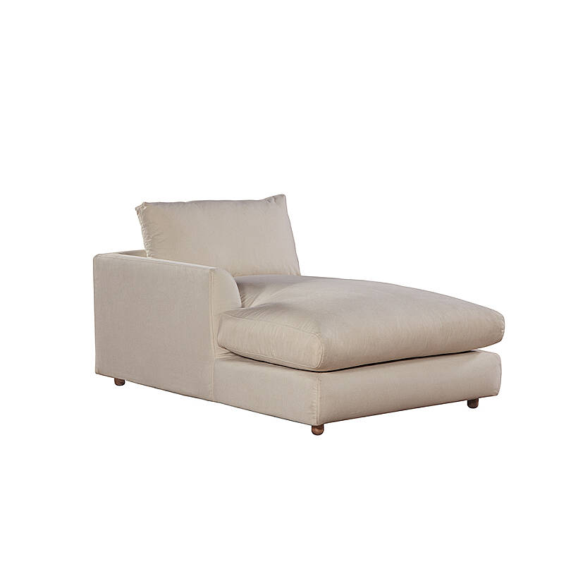 Sofa Plume Relax Sol Köşe Modül 98 x 170 cm | Plainfry Kumaş - Krem Dokulu - 