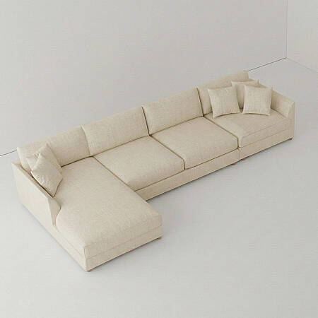 Sofa Plume Relax Sol Köşe Modül 98 x 170 cm | Space Kumaş - Krem - 2