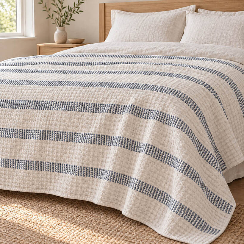 %100 Pamuk Natural-Indigo Pike - Sofia - 
