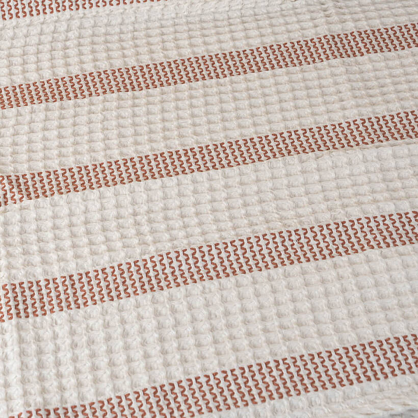 %100 Pamuk Natural-Terracotta Pike - Sofia - 