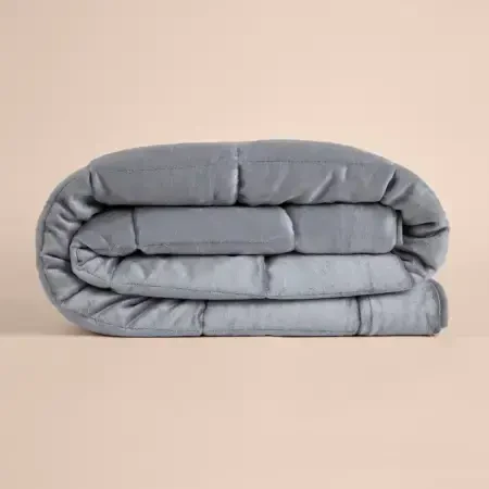 Tek Kişilik Çift Taraflı Welsoft Yorgan Gri 155x215 cm - Velour Serisi - 1