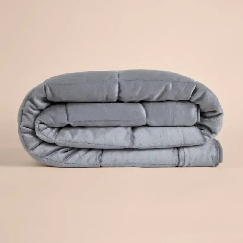 Tek Kişilik Çift Taraflı Welsoft Yorgan Gri 155x215 cm - Velour Serisi - Penelope