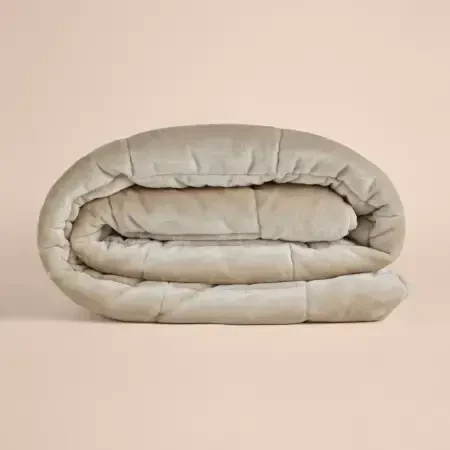 Tek Kişilik Çift Taraflı Welsoft Yorgan Taş 155x215 cm - Velour Serisi - 1