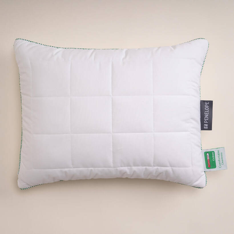 Anti-Mite %100 Pamuk Kumaş Mikroelyaf Dolgu Bebek Yastığı - Thermoclean Serisi - Penelope
