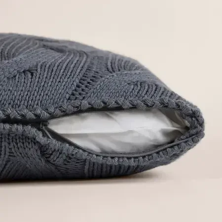 Triko Kırlent Kılıfı Füme 45x45 cm - Cabella Serisi - PENELOPE (1)