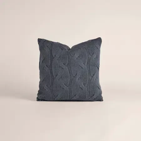 Triko Kırlent Kılıfı Füme 45x45 cm - Cabella Serisi - 3