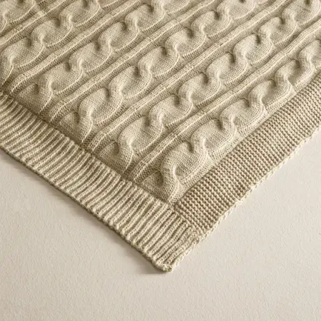 Triko Tv Battaniyesi Throw Bej Koltuk Şalı 130x170 cm - Lofy Wellsoft Serisi - 2