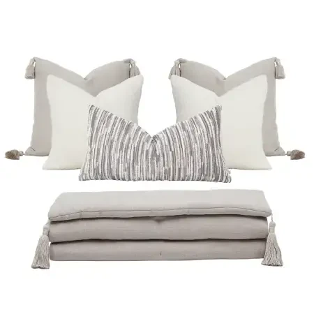 Vela Kırlent Kılıfı 45x45 cm Ekru - PENELOPE (1)