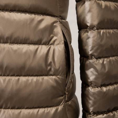 %100 Kaz Tüyü Mont Haki M - Vera Koleksiyonu - 3