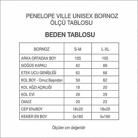 Ville %100 Pamuk Bornoz - Lacivert - 3